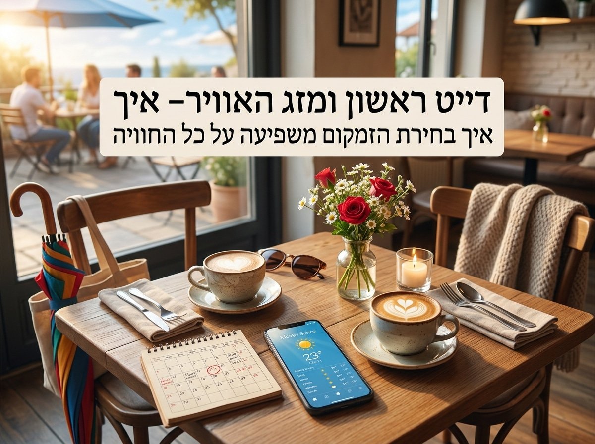 דייט ראשון ומזג האוויר: איך בחירת הזמן והמקום משפיעה על כל החוויה
